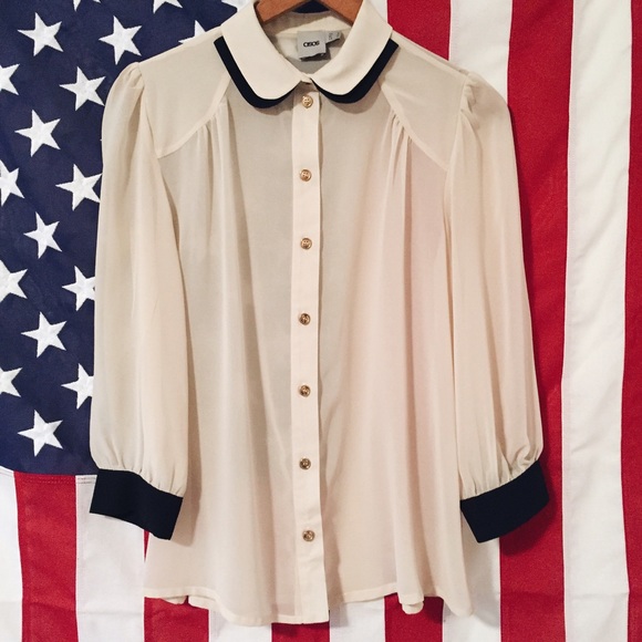 ASOS Sheer Button Down Blouse