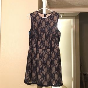 Navy Lace Cocktail Dress