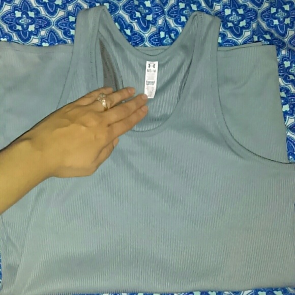 Gray Under Armour tank