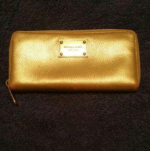 Michael Kors gold leather wallet