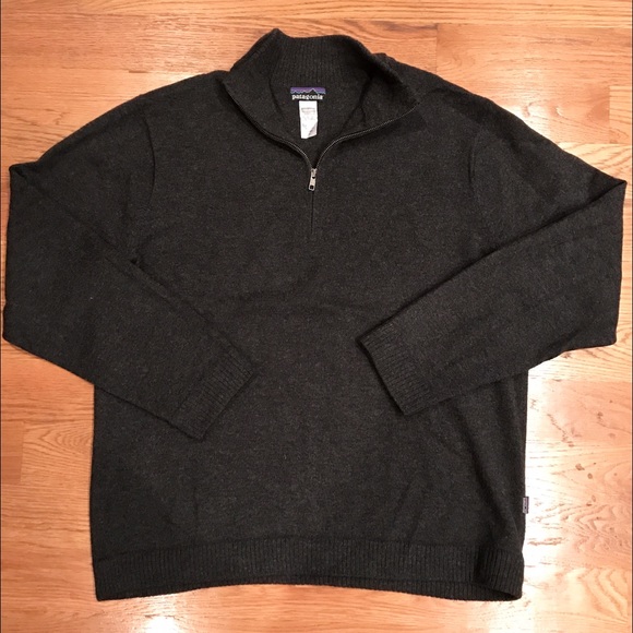 men's merino wool quarter zip sweater