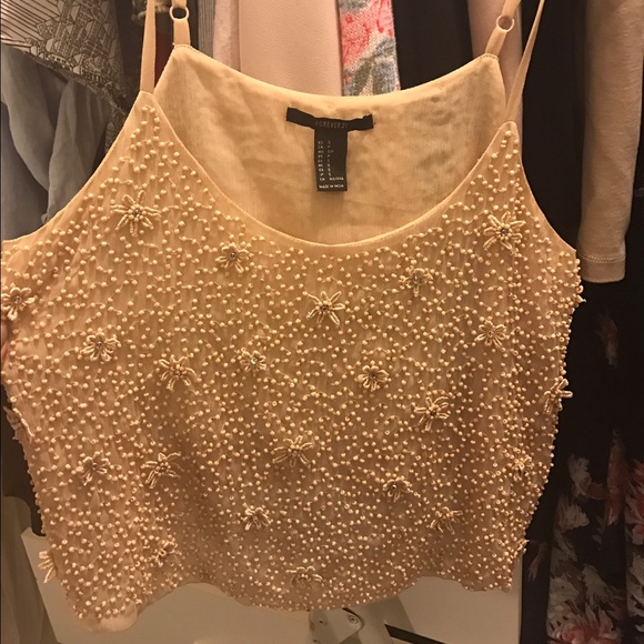 Forever 21 Tops - Forever 21 blush beaded top