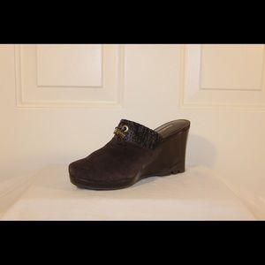 Vintage suede 90s Via spiga clogs
