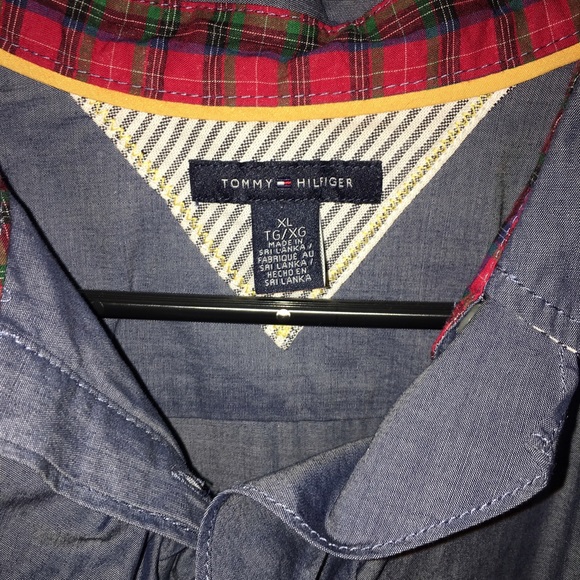 Dark Chambray Ruffle shirt. - Picture 3 of 3