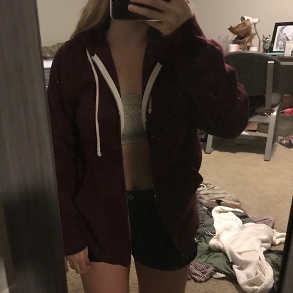 Maroon zip up