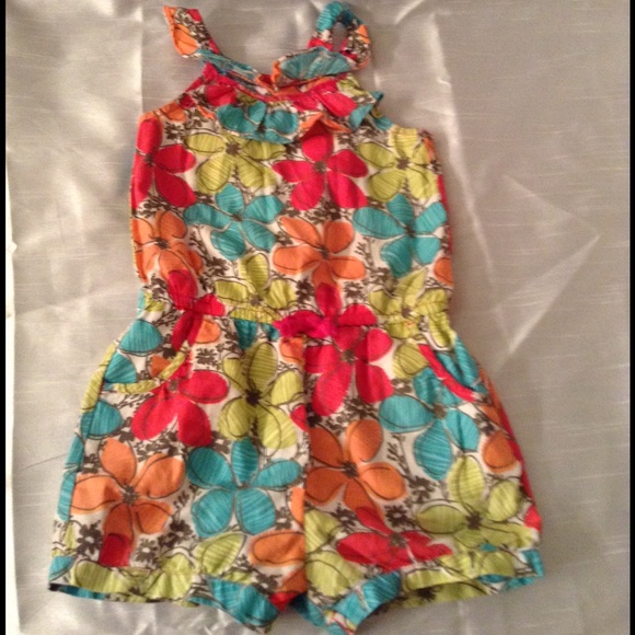 Cherokee floral toddler romper