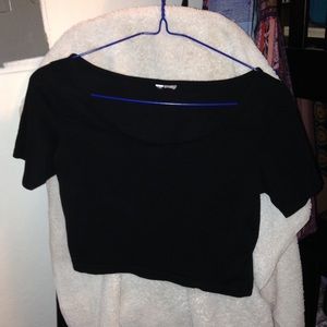 Basic Black Crop Top