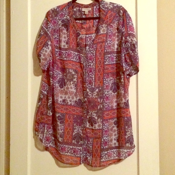 Sparkly gauzy dressbarn tunic