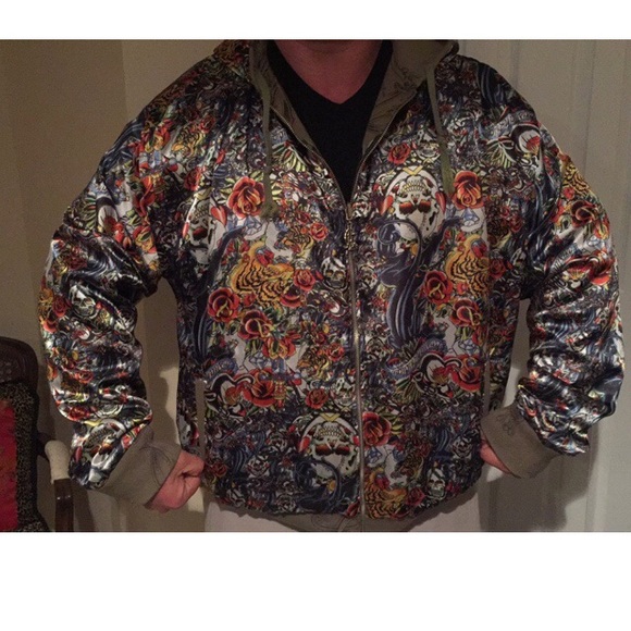 Christian Audigier reversible hoodie