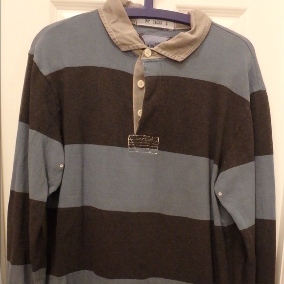 Gap size M men's blue and gray polo with collar