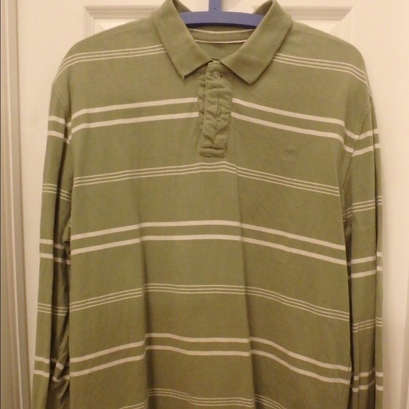 Aeropostale size L light green long sleeve polo