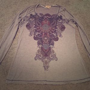 Never worn long sleeve purple shirt