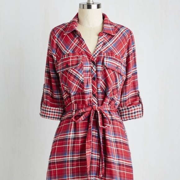 Modcloth plaid dress