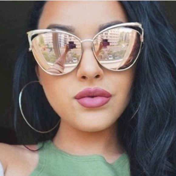 ✨Hot Cat Eye Mirror Sunglasses - Picture 3 of 4