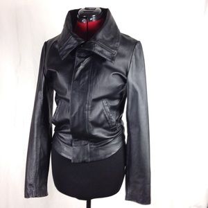 Nixon "the ish" black Leather Jacket size Medium