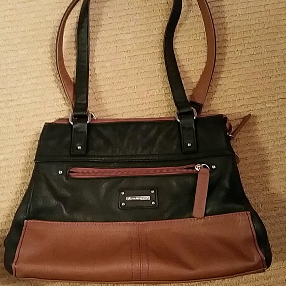 Stone & co black & brown leather handbag