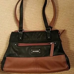 Stone & co black & brown leather handbag