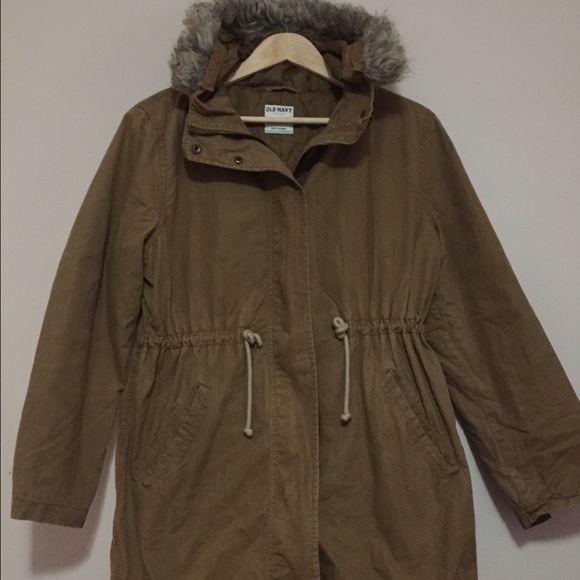 Old Navy Tan Faux Fur Parka