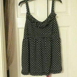 Torrid Polka Dot Ruffle Babydoll Cami