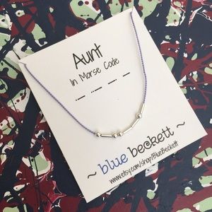 Morse Code 'Aunt' Necklace