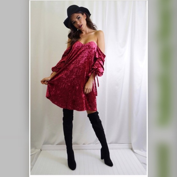 HP Elena Velvet Shift Dress - Picture 3 of 8