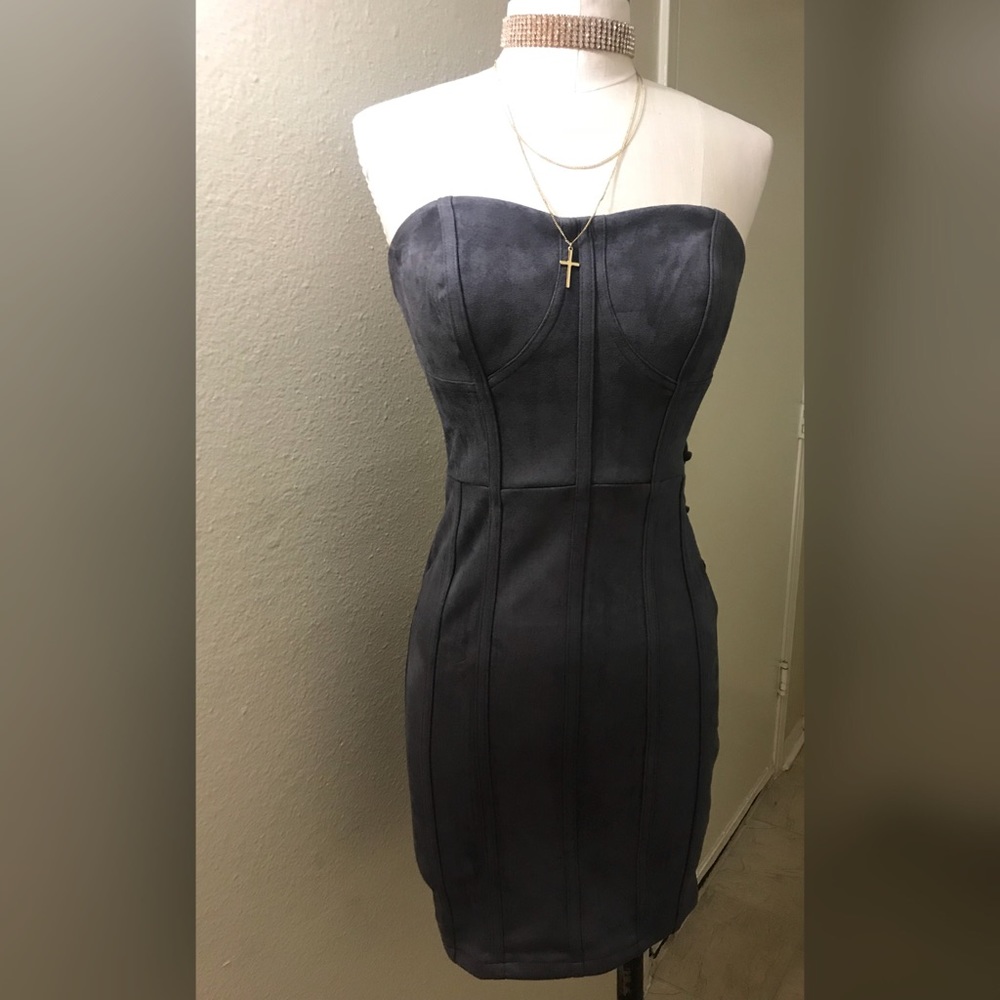 HP Hot Pursuit Suede Bodycon Dress - Picture 2 of 8