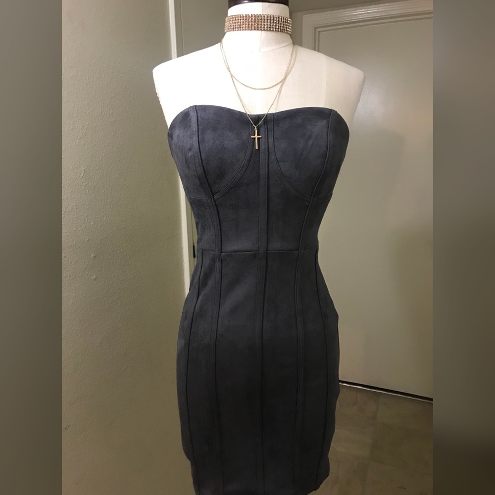 HP Hot Pursuit Suede Bodycon Dress - Picture 5 of 8