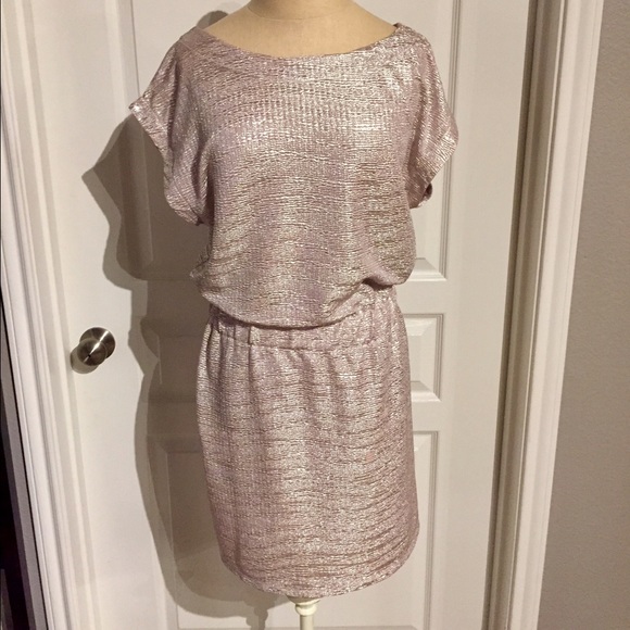 Metallic, drop waist, cocktail dress
