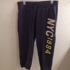 Dark blue cut off sweatpants