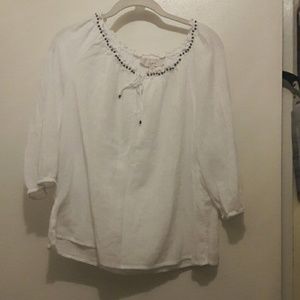 100% cotton white top.