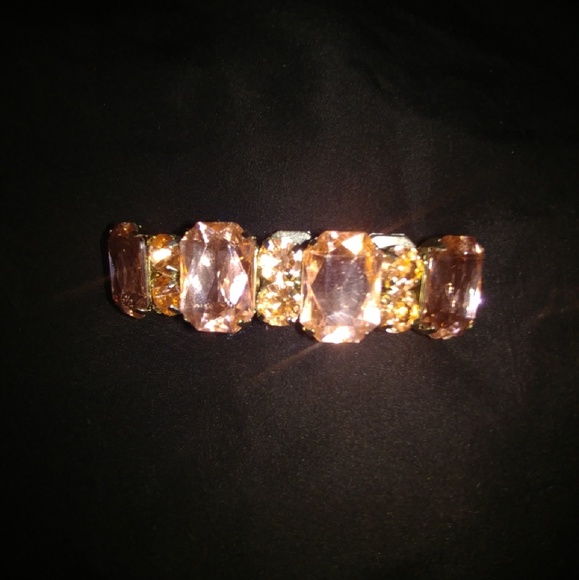 Dusty Pink Rhinestone Bracelet
