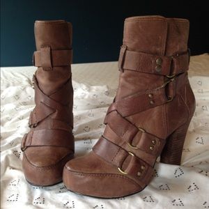 DKNYC Studded Strappy Boots