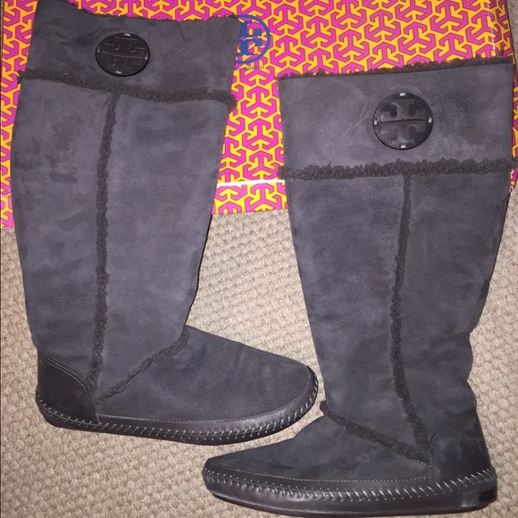 Tory Burch flat shearling boot