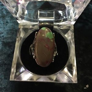 Chocolate ring with green and red spec