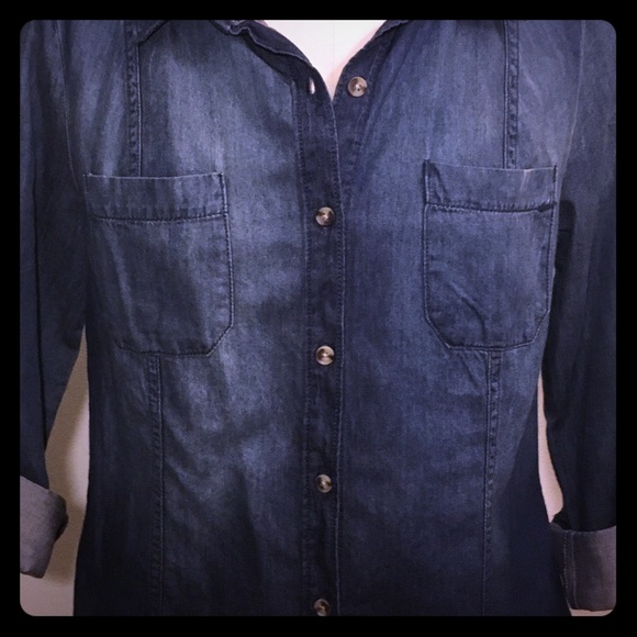 NWT Lauren Conrad denim shirt Sz M