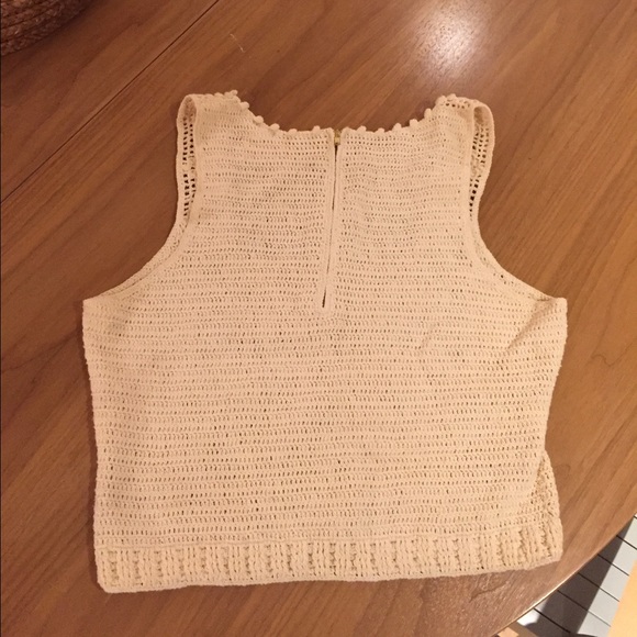 Lauren Moffet white knot crop top - Picture 2 of 4