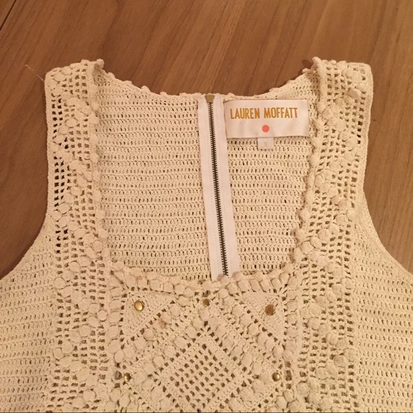 Lauren Moffet white knot crop top - Picture 3 of 4