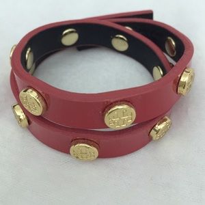 Tory Burch Patent Leather Wrap Bracelet