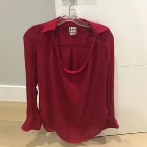 Haute Hippie red blouse