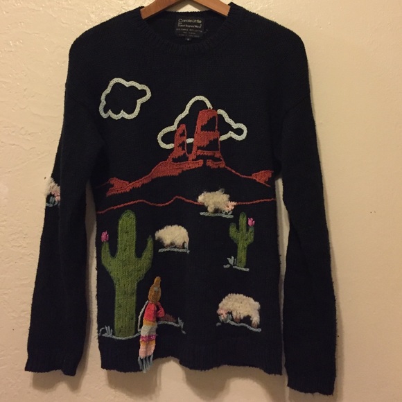 Embroidered Black Sweater.