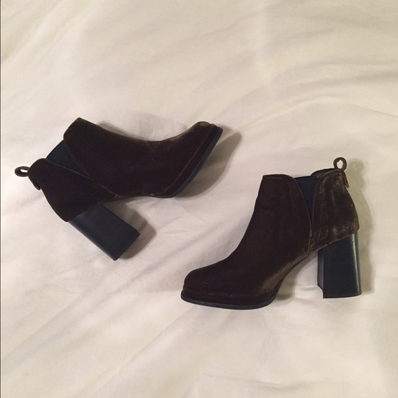 Zara Velvet Ankle Boots