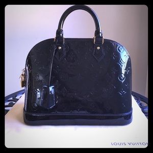 Louis Vuitton Black Vernis Alma PM