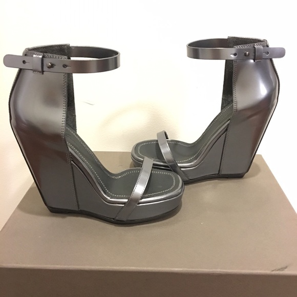 New* (never worn) Rick Owens Silver Wedge