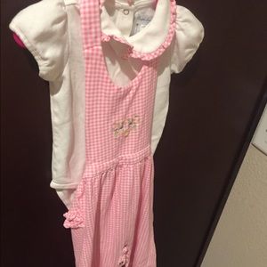 Pink and white checkered one piece