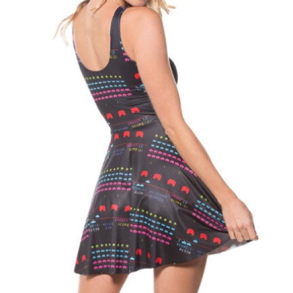 Black Milk Space InvadersReversible Skater dress - Picture 2 of 5