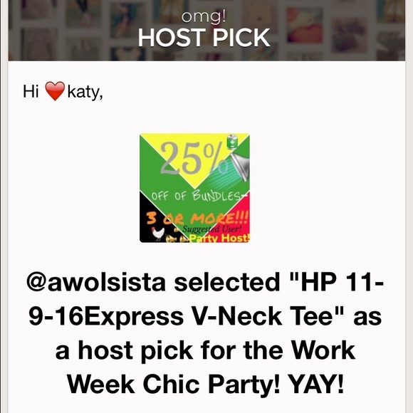 🍃2xHP 11-9-16🍃Express V-Neck Tee🍃 - Picture 4 of 4