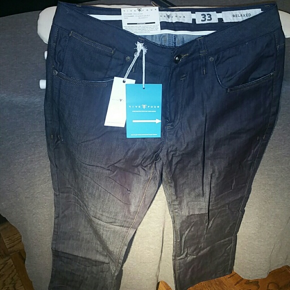 FIVE FOUR Men's Dres Larsson Relaxed Fit Raw Denim
