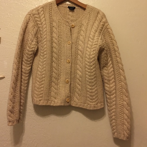 J. Crew Handknit Wool Cardigan