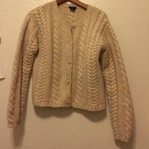 J. Crew Handknit Wool Cardigan