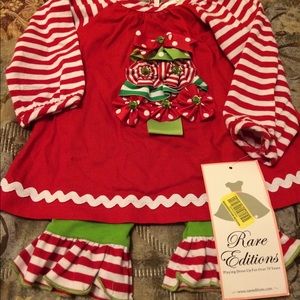 NWT Rare Edition Girls Christmas Set Sz 6 month